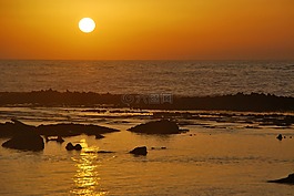 太陽(yáng),日落,海