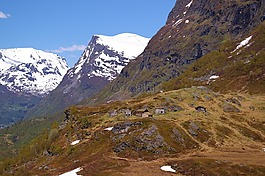 挪威,fjordlandschaft,山