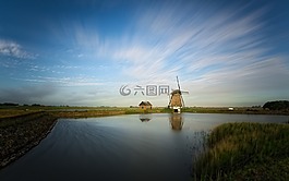 長時間曝光,云,天空