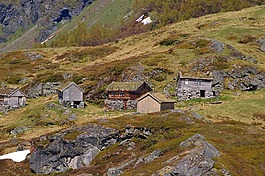 挪威,fjordlandschaft,山