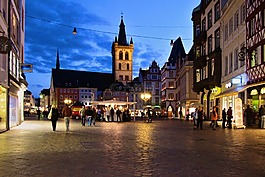 特里尔,abendstimmung,kirchplatz