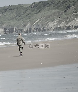 士兵,步行,只有
