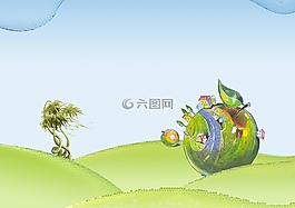 抽象,全球,世界