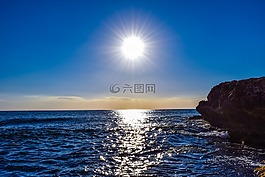 太陽,光明,海