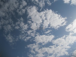 天空,寬,云