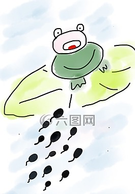 青蛙,蝌蚪,池