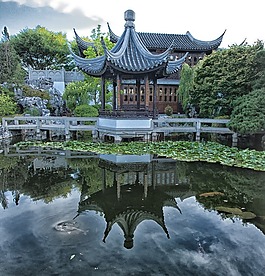 亭之棧,花園,池
