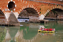充氣,排,石橋