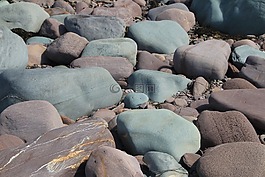 石頭,海灘,鵝卵石