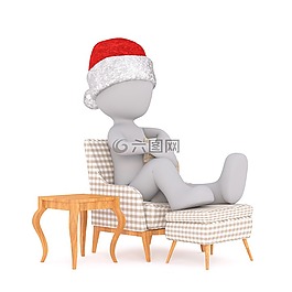 白人男性,3d模型,孤立