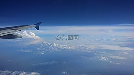天空,藍(lán)色,云