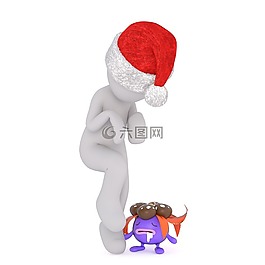 嚇人,白人男性,3d模型