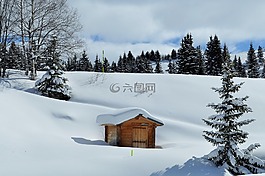 雪,阿爾卑斯山,上薩瓦省