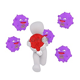 細(xì)菌,白人男性,3d模型