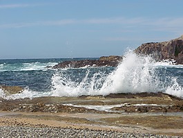 海洋,噴霧,巖