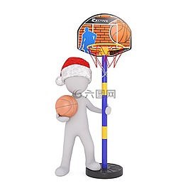 篮球,白人男性,3d模型