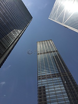 香港,摩天樓,城市