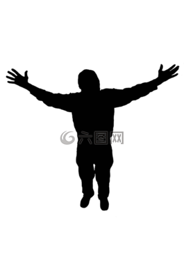 剪影,黑,男士