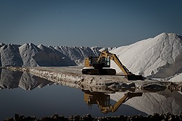 盐,起重机,水