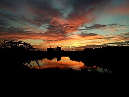 風景,晚霞,天空