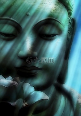 佛,臉,精神