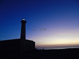燈塔,黎明,太陽