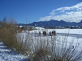 冬天,雪,湖