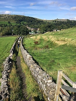 字段,行人路,景觀