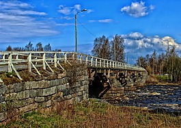 芬蘭,橋,河