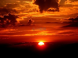 日落,天空,太陽(yáng)