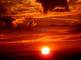 日落,天空,太陽(yáng)