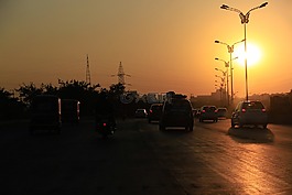 汽車,路,路燈