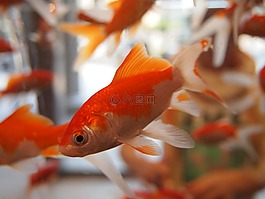 金魚,水族館,水下