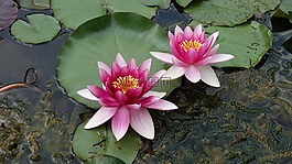 池塘,水,绿色