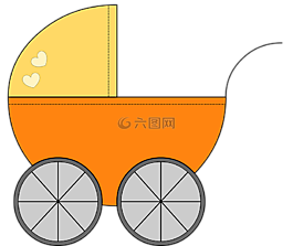 購物車,嬰兒車,黃色
