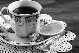 茶,茶杯,檸檬