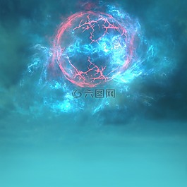 抽象,顏色,海