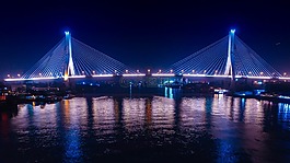 廣州,鶴洞大橋,夜景
