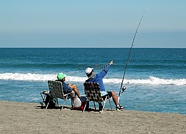 沖浪釣魚,漁民,放松