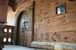 小木屋,简单的住宅,树干