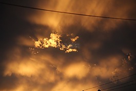 天空,nuebes,日落
