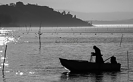湖,漁,劃艇