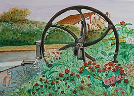 噴泉,車(chē)輪,水泵