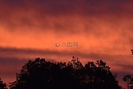 太陽(yáng)能,橙色,日落