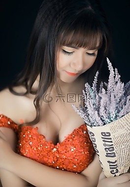女子,肖像,時尚