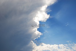 天空,云,藍色