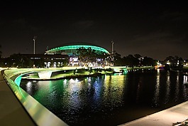 橋,夜晚的天空,橢圓形