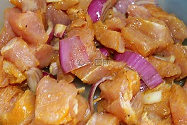 肉,geschnetzteltes,腌制