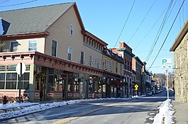 sykesville,主要街道,冬天