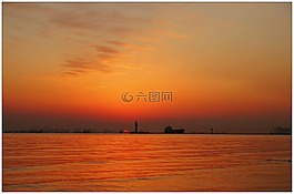 日出,海,美景